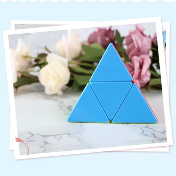 2*2 piramidę, kubą stickerless magija kubeliai profesinės 2x2x2 įspūdį greitis kubo švietimo žaislai vaikams