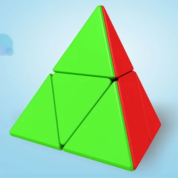 2*2 piramidę, kubą stickerless magija kubeliai profesinės 2x2x2 įspūdį greitis kubo švietimo žaislai vaikams