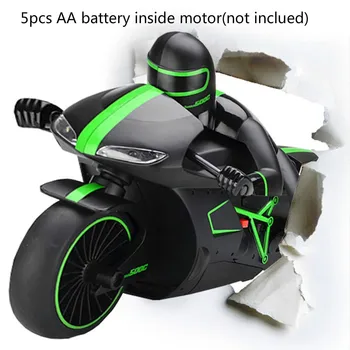 2.4 G, Mini Moto RC Motociklo Kietas Šviesos Didelės Spartos Vaikas elektrinės sienų Motociklo Modelis Žaislas Nuotolinio Valdymo Drift Motorinių Dovana Vaikams