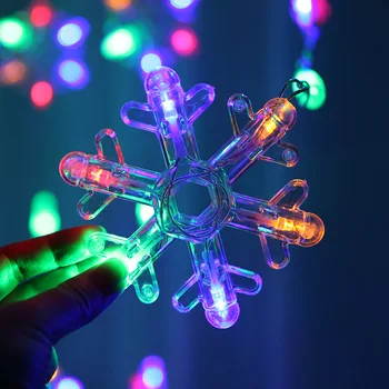 2,5 M LED Užuolaidų String Šviesos diodų (LED) snaigės Christmas Garland Namų Dekoratyvinis Apšvietimas Atostogų Vestuves Sodo Puošmena
