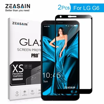 2 Pack Originalus ZEASAIN 2.5 D Visiškai Padengti Grūdinto Stiklo Screen Protector For LG G6 G 6 LGG6 9H Grūdinto Apsauginės Stiklo Plėvelės
