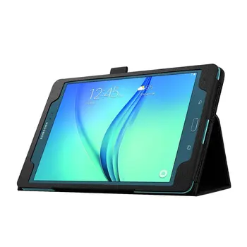 2 Skyrių Sulankstomas Litchi Modelis Apsaugos Case For Samsung Galaxy Tab 9.7