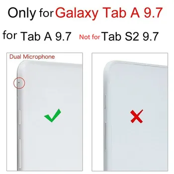 2 Skyrių Sulankstomas Litchi Modelis Apsaugos Case For Samsung Galaxy Tab 9.7