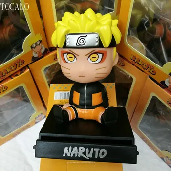 2 Tipų 12cm Naruto Anime Naruto Uzumaki Bobble Galva Kratyti Galvą Žaislas Modelio Automobilių Apdailos Supakuota PVC Veiksmų Skaičius Žaislas