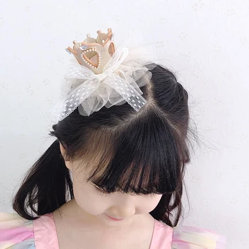 2 vnt 2020 Karšto Naujas Vaikų Mergaičių Hairband Crown Princess Lankelis Pearl Staigius Didelis Lankas, Plaukų Aksesuarų, Nauja Vaikų Gimtadienis