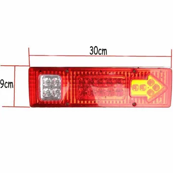 2 vnt 24V 19 LED Galiniai Stop Atvirkštinis Rodiklis Lengvųjų Sunkvežimių Furgonų Priekabos Van Lempa geriausiai parduodamas aukštos kokybės