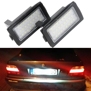 2 x LED Skaičius Licencijos numerio ženklo Žibintai OBC Klaidų, 18 LED BMW E38 7 serijos 740i 740Li 750i 750Li 1995-2001