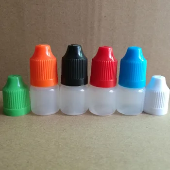 2000pcs/aikštelė, 3 ml Minkštas Adata butelis PE Tušti Plastikiniai Buteliukai Su Lašintuvu Childproof Kepurės ir Ilgas Plonas Patarimai E Cig