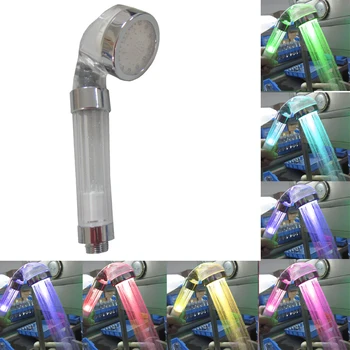 2016 Naujas 7 spalvų Vonios kambarys LED dušo galva su dviem motors 