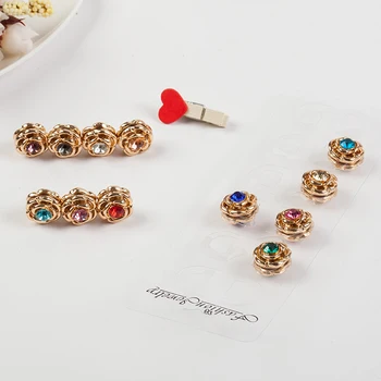 2017 Classic 6 spalvų derliaus nustatyti pin Elegantiškas aukso krištolo stiprus magnetas sagė hijab accessories musulmonų šalikas sagtis,hijab smeigtukai
