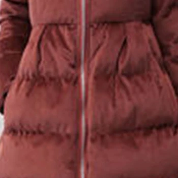 2017 Nauja, Moterų žiemos paltai Ms Pompastika drabužių vidutinio Ilgio skirsnį Žemyn parko Dydis S-XL Ms Storesnis Išlaikyti šiltas, Medvilnė kailis f201