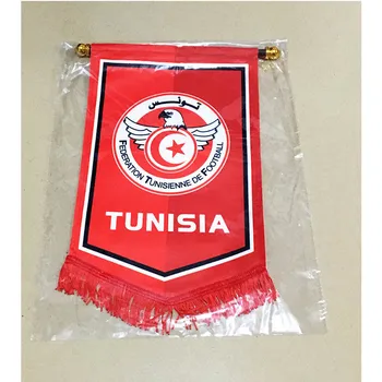 2018 m. Pasaulio Futbolo Čempionato Tuniso Nacionalinės Futbolo ne didesnis kaip 36 cm*23cm Dydis Dvigubus Šonus, Kalėdų dekoracijos Kabo Vėliavos Banner Dovanos