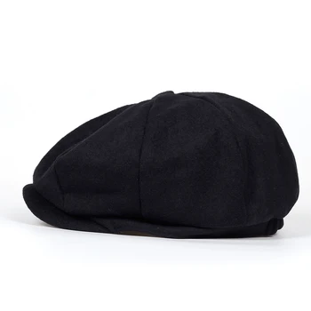 2018 naujas Prekės ženklas Beretė Vyrų, Moterų Vilnos, Tvido Skrybėlės Newsboy Kepurės Gatsby Aštuoniakampis Bžūp vilnos Derliaus didžiosios Britanijos skrybėlę Priedai