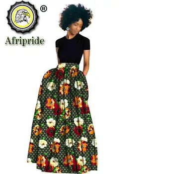 2019 afrikos maxi skrits moterims-line print skrit atsitiktinis ankara audinio dashiki drabužių vaškas batikos medvilnės AFRIPRIDES1927005