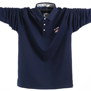 2019 Ilgas rankovėmis polo marškinėliai vyrams, aukštos kokybės 95% medvilnė prekės Tace & Shark vyras polo marškinėliai plius dydis 5XL tee marškinėliai homme