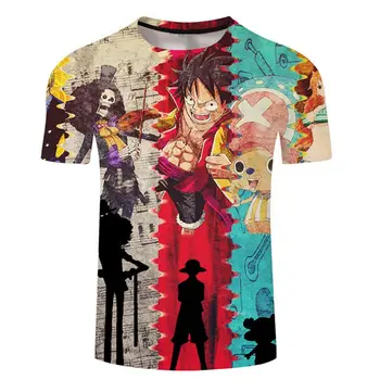 2019 Juokingas Vienas Gabalas Luffy marškinėliai atsitiktinis marškinėlius homme Hip-Hop streetwear vyrų t-shirt berniukų drabužiai marškinėliai anime vasaros top tees