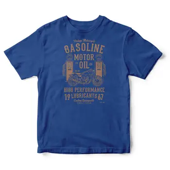 2019 Karšto Pardavimo Medvilnės Esmė Variklinės Alyvos Vintage Marškinėliai Dviratininkas Moto Moteurs Dvasia T-shirt Marškinėliai