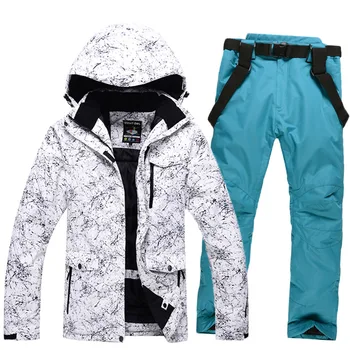 2019 lauko slidinėjimo kostiumas vyrams, žiemą šilta dirželis odinės kelnės + slidinėjimo striukė vėjo alpinizmo sporto striukė nemokamas pristatymas