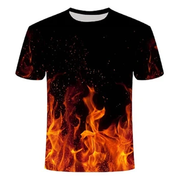 2019 m. Vasarą t-shirt Tees Pobūdžio 3D atspausdintas T-shirt su gamtos naktinio matymo trumpas rankovėmis vyrų ir moterų atsitiktinis 3d marškinėliai