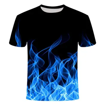 2019 m. Vasarą t-shirt Tees Pobūdžio 3D atspausdintas T-shirt su gamtos naktinio matymo trumpas rankovėmis vyrų ir moterų atsitiktinis 3d marškinėliai