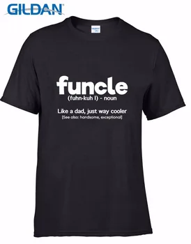 2019 Mados Medvilnės Viršūnes Tees Funcle Apibrėžimas T-Shirt Juokinga Dovana Dėdė Kaip Tėtis, Bet Taip juokinga Medvilnės marškinėliai
