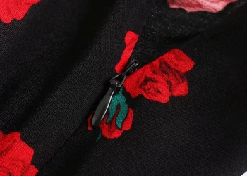 2019 Moterų derliaus gėlių spausdinti sagtys linija sijonas faldas mujer ponios pusėje užtrauktukas atsitiktinis slim prašmatnus sijonai QUN359