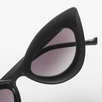 2019 nauja Katė eyeSunglasses Moterims prekės ženklo moteris vintage retro trikampio cateye akinius oculos feminino saulės akiniai Sexy