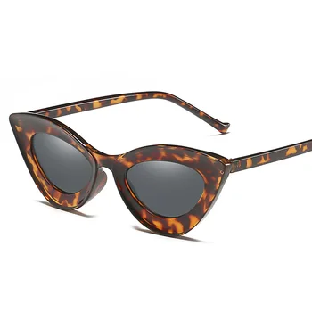 2019 nauja Katė eyeSunglasses Moterims prekės ženklo moteris vintage retro trikampio cateye akinius oculos feminino saulės akiniai Sexy