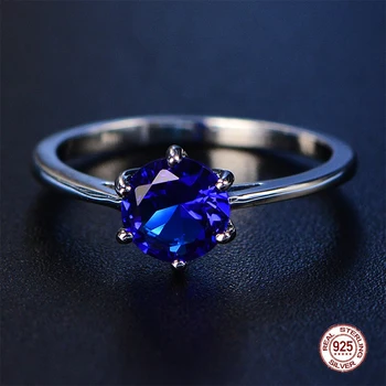 2019 Naujas Akvamarinas Žiedas Madinga Mėlyna Safyro Žiedas Sidabro 925 Papuošalai Ametistas Brangakmenio Žiedas Sidabro Sužadėtuvių Žiedai Moterims