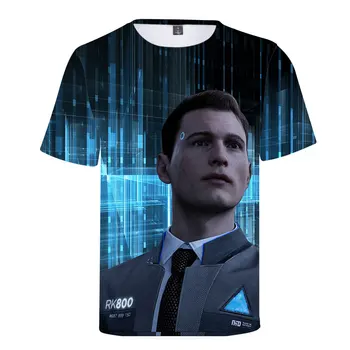 2019 Naujas Atvykti 3D Detroitas Tapo Žmogaus marškinėliai Vyrams/moterims Vasarą Nešioti Hip-Hop t-shirt Detroitas Tapo Žmogaus vyriški marškinėliai