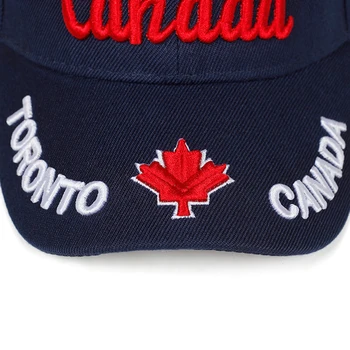 2019 Naujas KANADA siuvinėjimo Basebal Bžūp Lauko Pora fashionl kepurės reguliuojamas hip-hop skrybėlės medvilnės sporto kepurės kepurės
