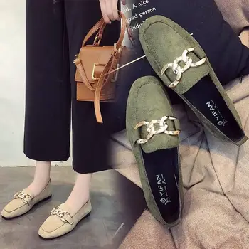 2019 naujas mados pavasario butas batai suede Seklių nagų mados moterų bateliai 35-40 dydis