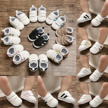 2019 New Baby Berniukas Ir Mergaitė, Vaikiška Avalynė Kūdikiams, Minkšti Vienintelis Mados Prewalker Sportbačiai Kūdikio Lovelę Batai 0-18 Mėnesių
