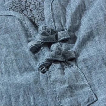 2019 Sinicism Mados Vyrų vasaros Aukštos kokybės medvilnės, lino laisvalaikio trumpomis rankovėmis T-shirts/Male v-kaklo prarasti lino marškinėliai Topai