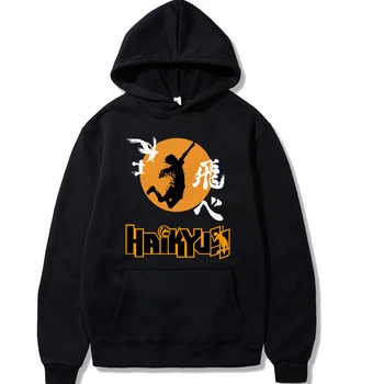 2020 Harajuku Haikyuu Unisex Hoodies Japonų Anime tinklinis Spausdinti Vyrų Hoodie Streetwear Laisvalaikio Megztiniai