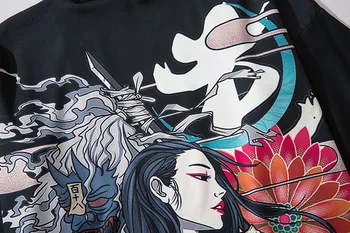 2020 Japonų Stiliaus Atsitiktinis Kimono Streetwear Vyrai Moterys Mados Cardigan Japonija Harajuku Anime Plonas Chalatas, Drabužiai