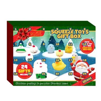 2020 Kalėdų Advento Atgalinės atskaitos Kalendorius 24PCS netoksiškas Vinilo Išspausti Žaislas Su 24 Mielas Gyvūnų Išskleistą Žaislas Dovana Childre