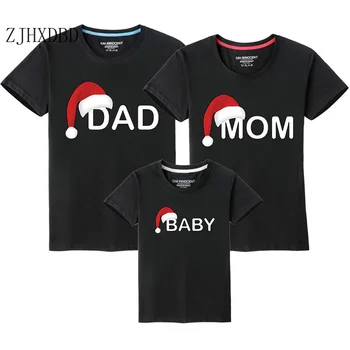 2020 Kalėdų Šeimos Drabužiai Vaikas marškinėliai Mama ir Man Šeimos Atitikimo Komplektus Mama, Tėtis, Sūnus Šeima Atrodo Šukuotinės Medvilnės Baby Marškinėlius