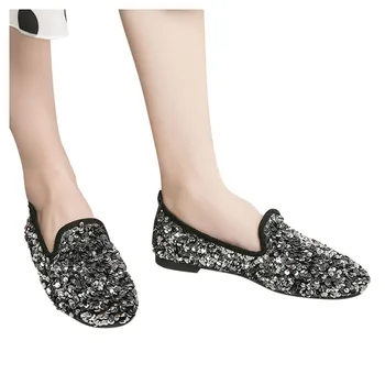 2020 Karšto pardavimo Moterų Atsitiktinis plokščiadugnis China Mados Vieno peties Seklių Burną Vieną Batų patogus chaussures socofy A50