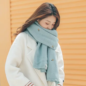 2020 kietas kašmyras moterų skara žiemą šiltas dukart pusių skaros ir vilnos antklodės pashmina ilgai moterų foulard tirštėti antklodė