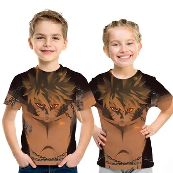 2020 m. berniuko rūbus, 3D naruto vaikiški marškinėliai vasaros mados berniukai & mergaites 4t-14t apvalios kaklo įdomus trumpas rankovėmis viršuje streetwear