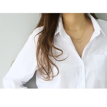 2020 m. Pavasarį ir Rudenį Naujos Baltos Bazės ilgomis Rankovėmis Marškinėliai Moterims Office Slim fit Elegantiška Palaidinė T9D104M