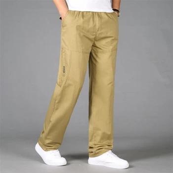 2020 m. Pavasarį, Rudenį Vyrų Krovinių Kelnės Atsitiktinis Palaidų Medvilnės Kovoti su Baggy Kelnės Karinis Taktinis Armijos Darbo Pants Plus Size 5XL