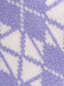 2020 m. Rudens Retro Kontrasto spalvų Patikrinti Pledas Cardigan Korėja Single-breasted Mygtuką Megzti Megztinis Paketo Klubų Mini Sijonas 1 Set