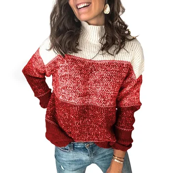 2020 m. Rudens Žiemos megztiniai moterų mados megzti prarasti Golfo ilgomis Rankovėmis Puloveriai Megztinis Moteriška Atsitiktinis Trikotažas