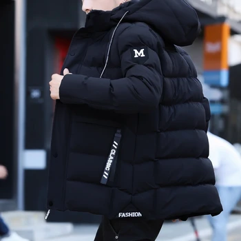 2020 m. žiemos vyrų parko kailis kietas striukė streetwear storas šiltas kailis vėjo medvilnės kailis mados vyriški drabužiai