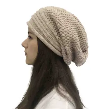 2020 Mados Naujų Žiemos Megzti Skrybėlę Moterų Skrybėlę Slouchy Kepuraitė Mergaitėms Skullies Bžūp