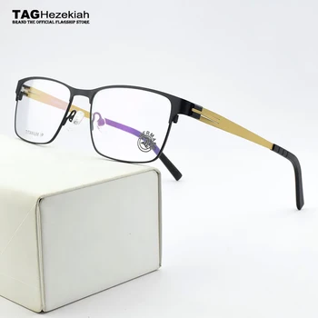 2020 mados Prekės ženklo titano akinių rėmeliai vyrų rėmo akiniai Kvadratinių akių akinių rėmeliai vyrų akinių rėmeliai trumparegystė akiniai