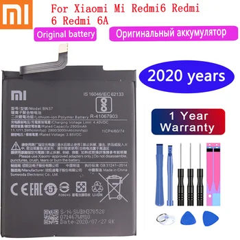 2020 Metų Originalios Baterijos BN37 3000 mAh už Xiaomi Redmi 6 Redmi6 Redmi 6A Aukštos Kokybės Telefoną Pakeisti Baterijas+Nemokamas Įrankiai