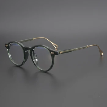 2020 metų vasaros akiniai Miltzen TT metalo acetatas turas vintage akiniai, rėmeliai trumparegystė vyrų ir moterų retro optinio skaitymo akiniai